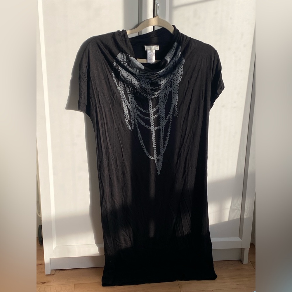 Black Chain-Print Women's night wear